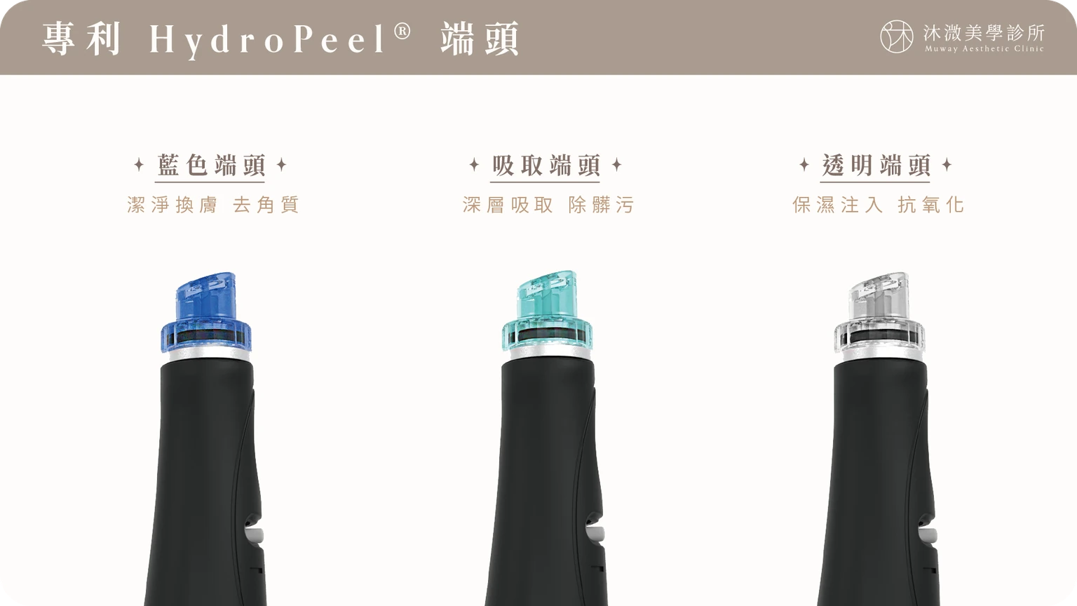 HydraFacial海菲秀專利螺旋探頭與水渦流技術
